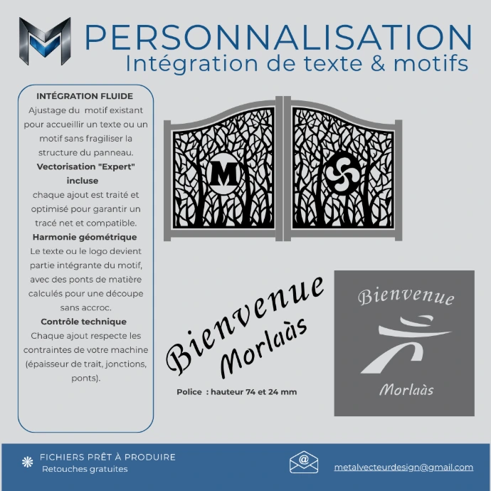 Personnalisation de panneaux métalliques décoratifs
